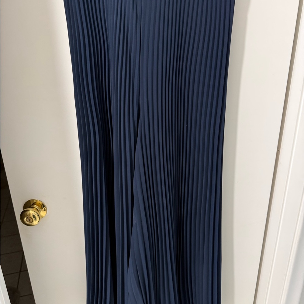 Elegant Club Monaco Navy Sleeveless wide leg jumpsuit - Picture 6 of 6